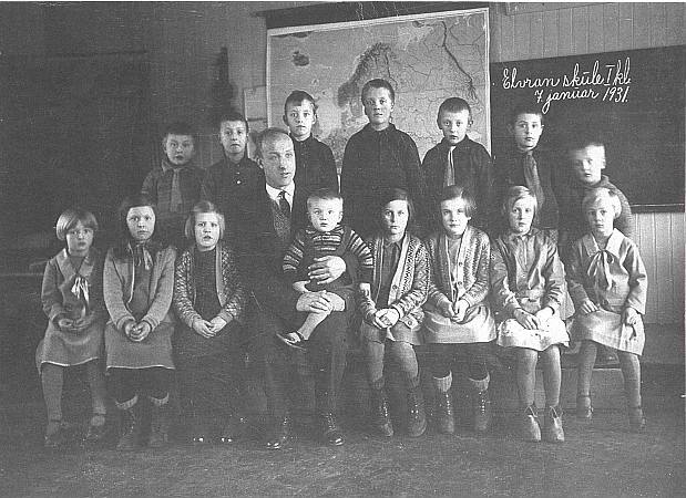 Første klasse ved Elvran skole 1931