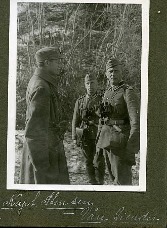 Kaptein Stensen møter tyske offiserer, Hegra festning 5. mai 1940