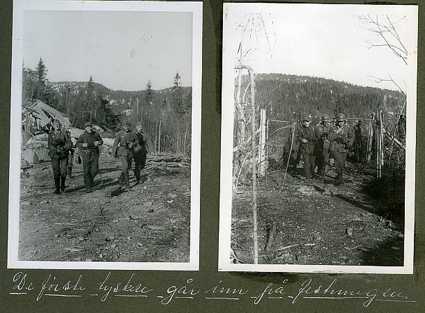 De første tyske soldater kommer inn på Hegra festning 5/5 1940
