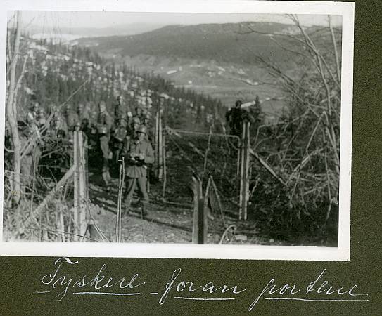 De første tyske soldater kommer inn på Hegra festning 5/5 1940