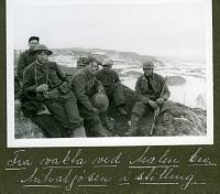 Mitraljøsestilling ovenfor Mælen bru, april 1940