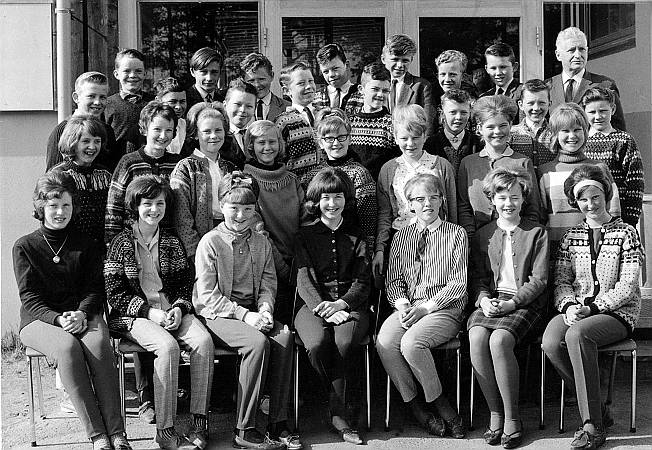 6. klasse ved Lånke skole 1965