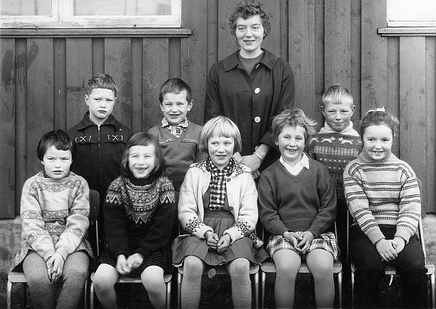 1. klasse ved Elvran skole 1961